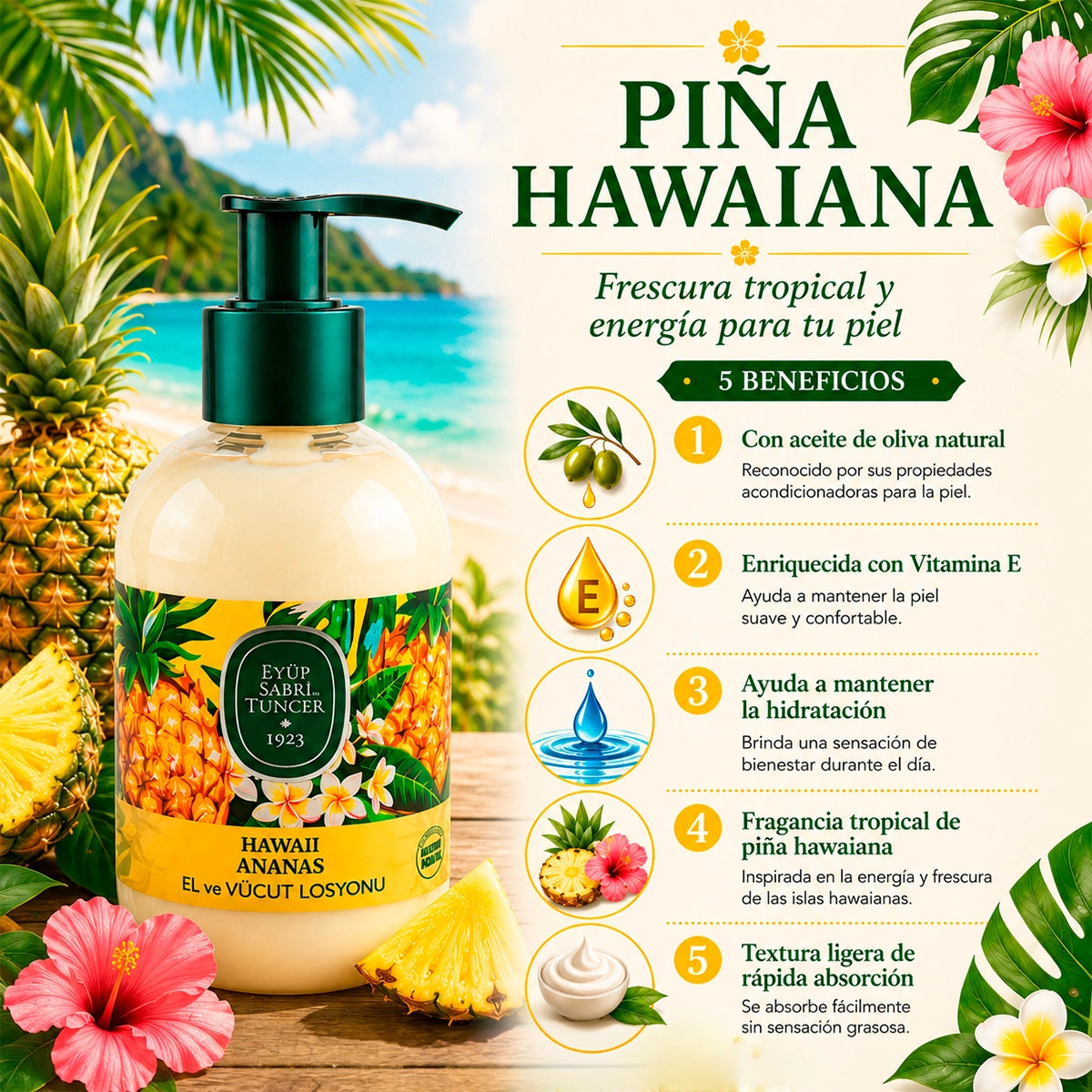 Loción corporal Piña Hawaiana – 280 ml