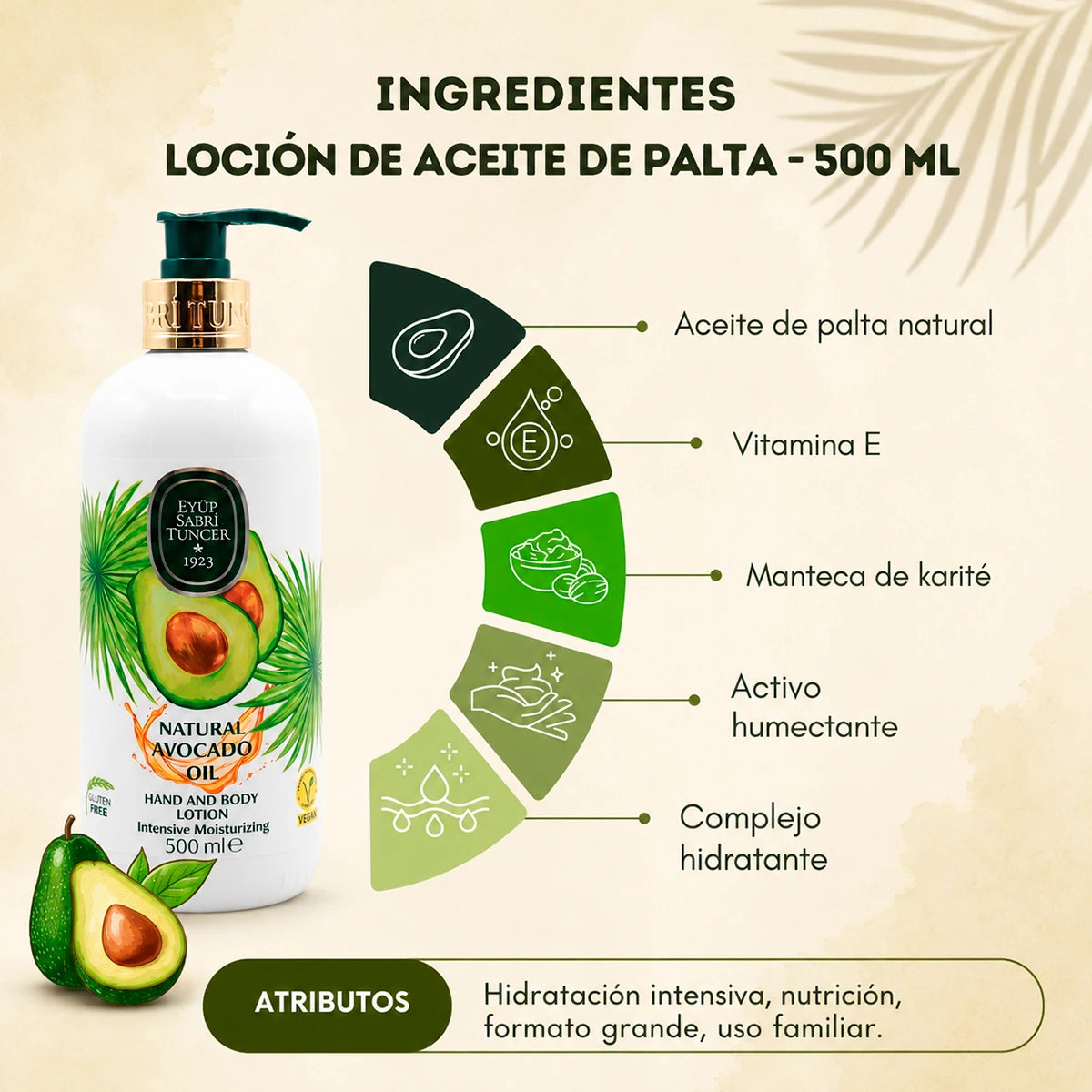 Loción corporal Palta Natural -500 ml