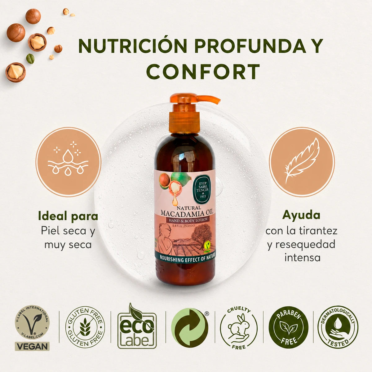Loción corporal Macadamia Natural – 250 ml