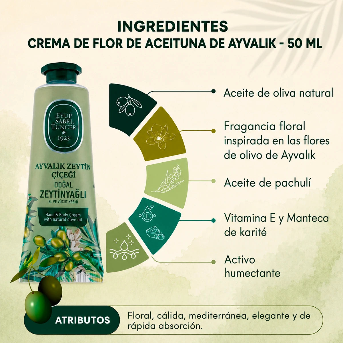 Crema corporal de Flor de Aceituna de Ayvalik – 50 ml