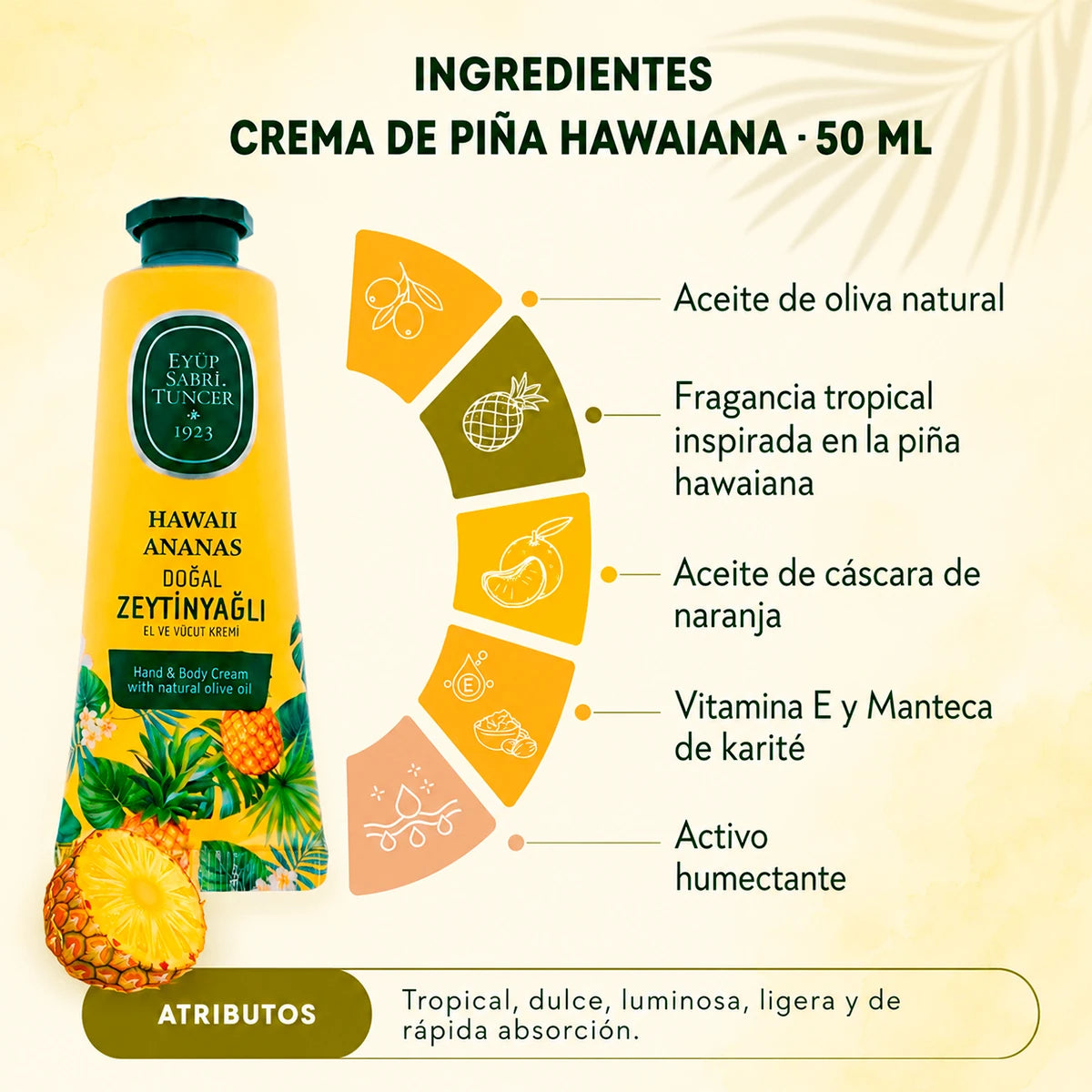 Crema corporal de Piña Hawaiana – 50 ml