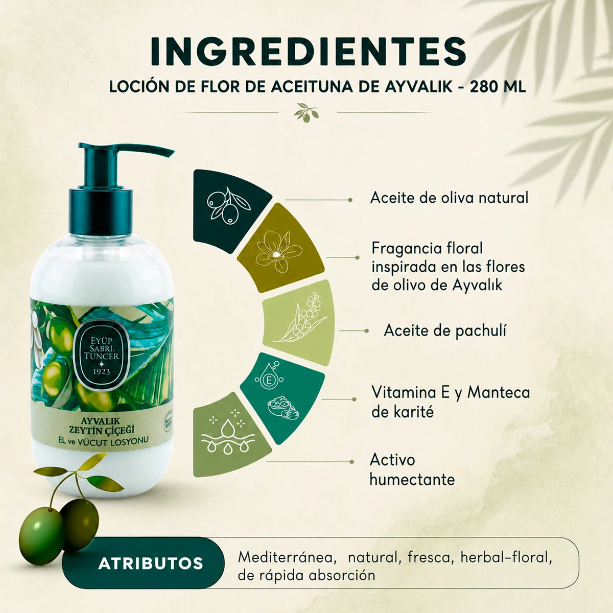 Loción corporal Flor de Olivo de Ayvalik – 280 ml